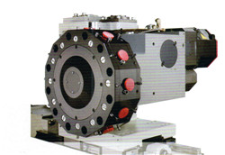 采用臺(tái)灣六鑫八工位液壓旋轉(zhuǎn)刀塔，定位精度高、故障率低、換刀快，就近換刀。